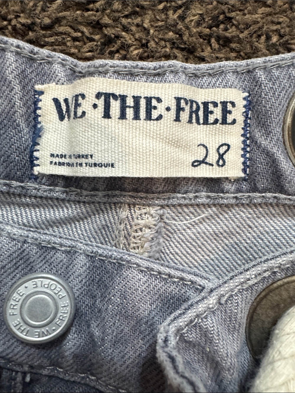 We The Free Grey Splatter Moxie jeans - Picture 5 of 5